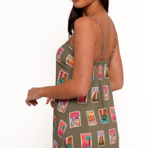 PETAL & PUP NWOT POSTCARD MAXI DRESS SZ SMALL - Picture 2 of 12